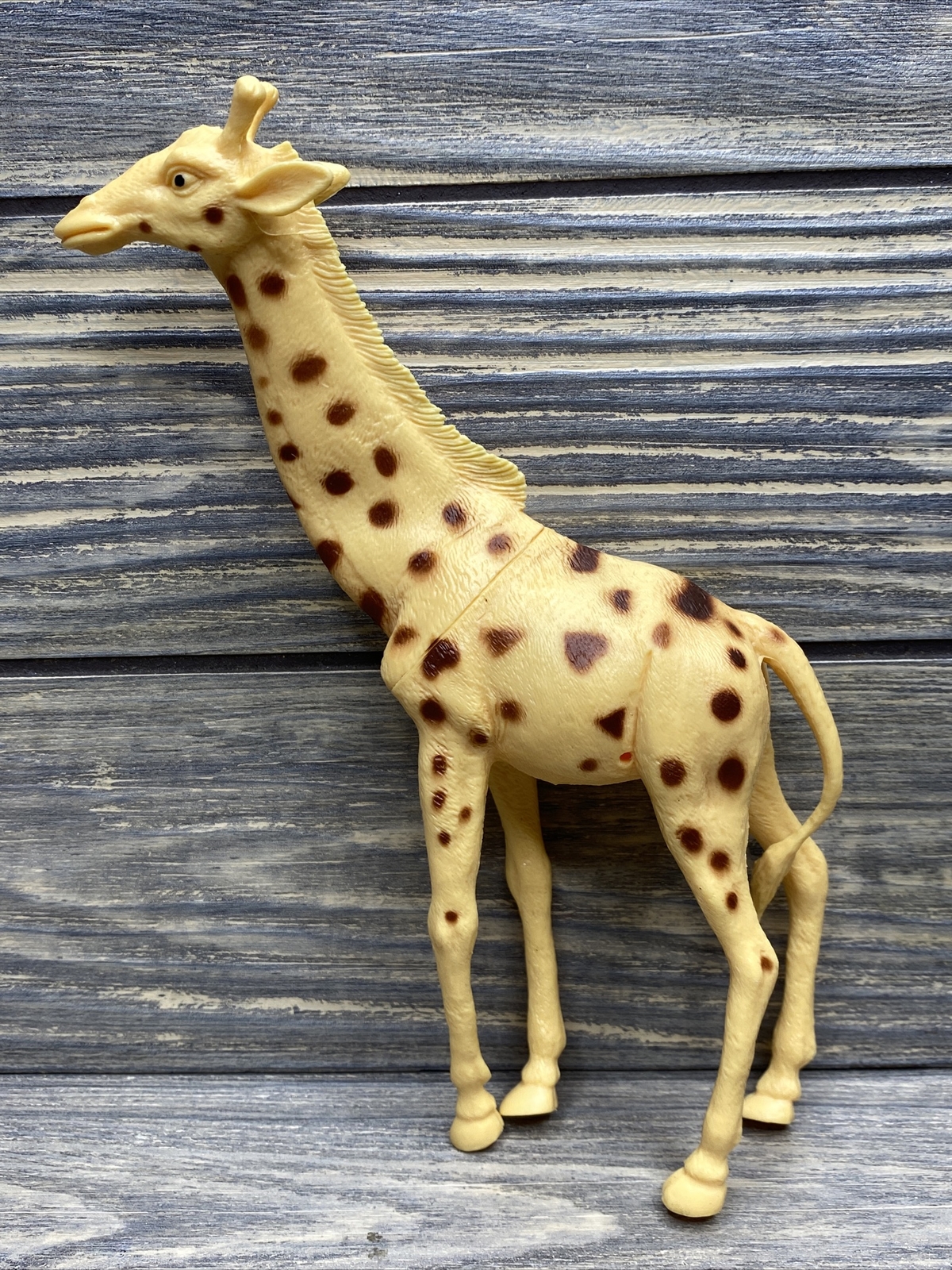 Vintage Greenbrier Plastic Figure Giraffe Yellow Brown Spots 7” Vintage Greenbrier Plastic Figure Giraffe Yellow Brown Spots 7”