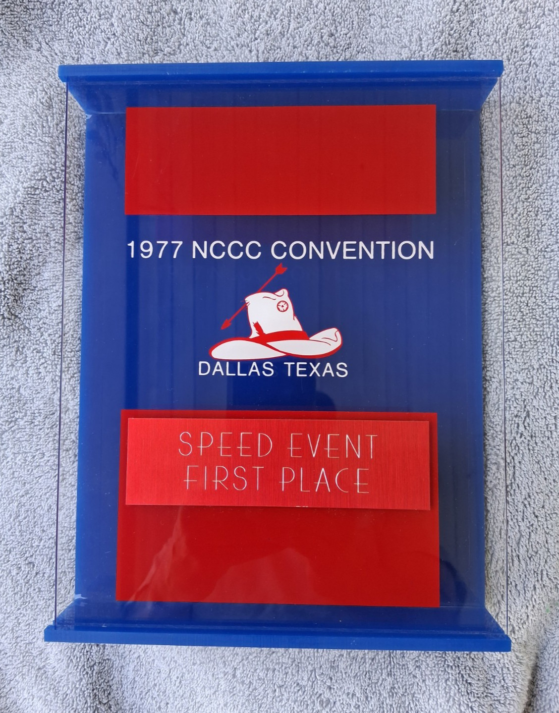 ~Vintage 1977 CORVETTE CLUB NCCC Dallas Texas Convention SPEED AWARD 1st Place~