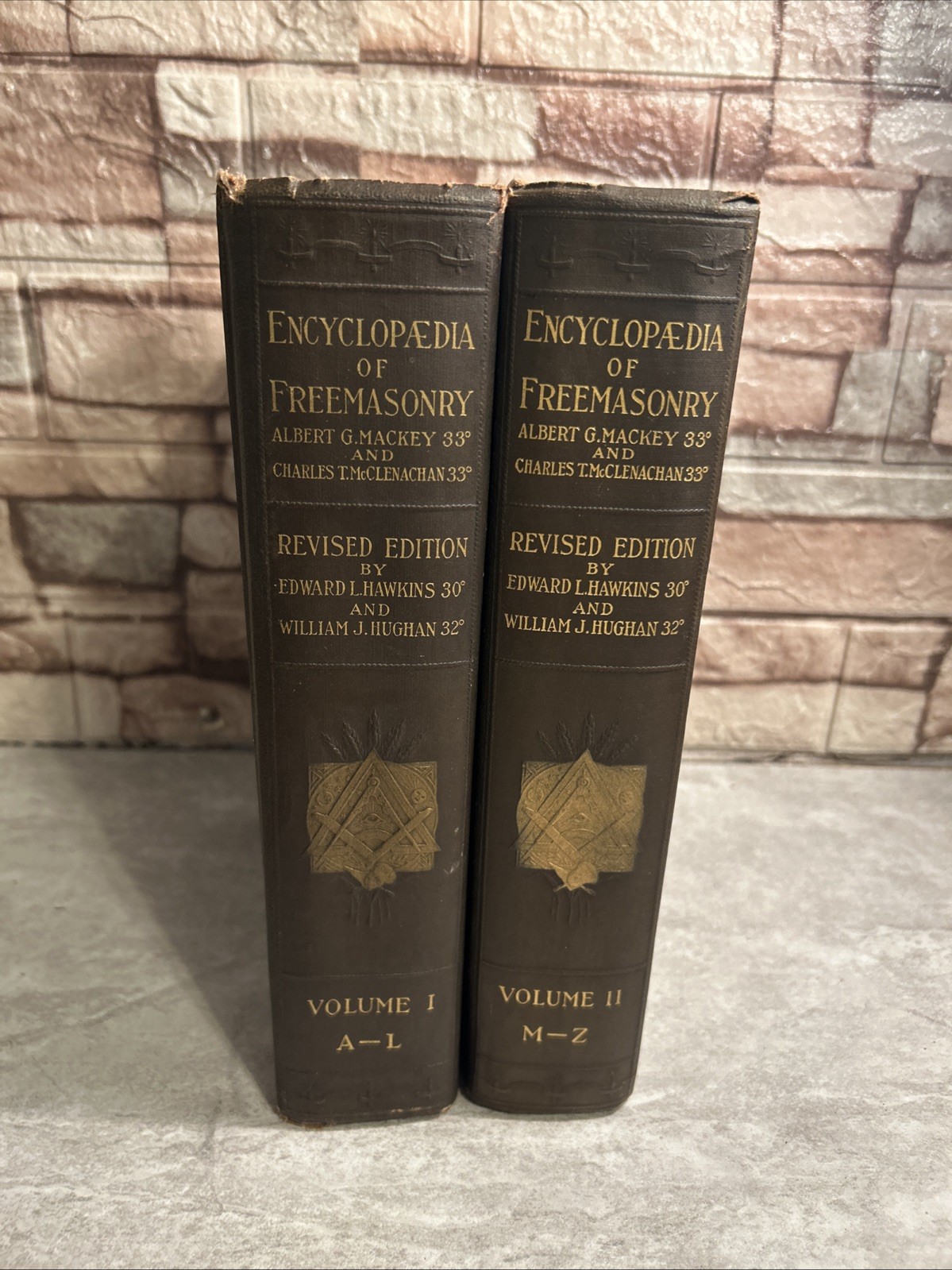Antique 1924 Encyclopedia of Freemasonry – Vol 1 And 2 A-Z– Mackey – Illustrated