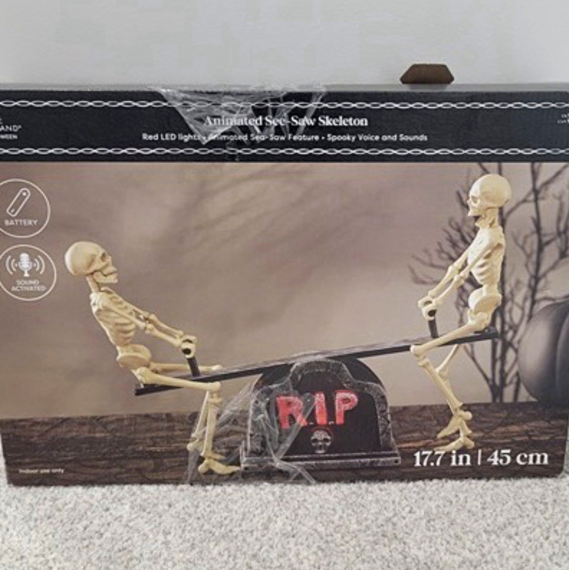 New Ashland Halloween Animated See-Saw Skeleton New Ashland Halloween Animated See-Saw Skeleton