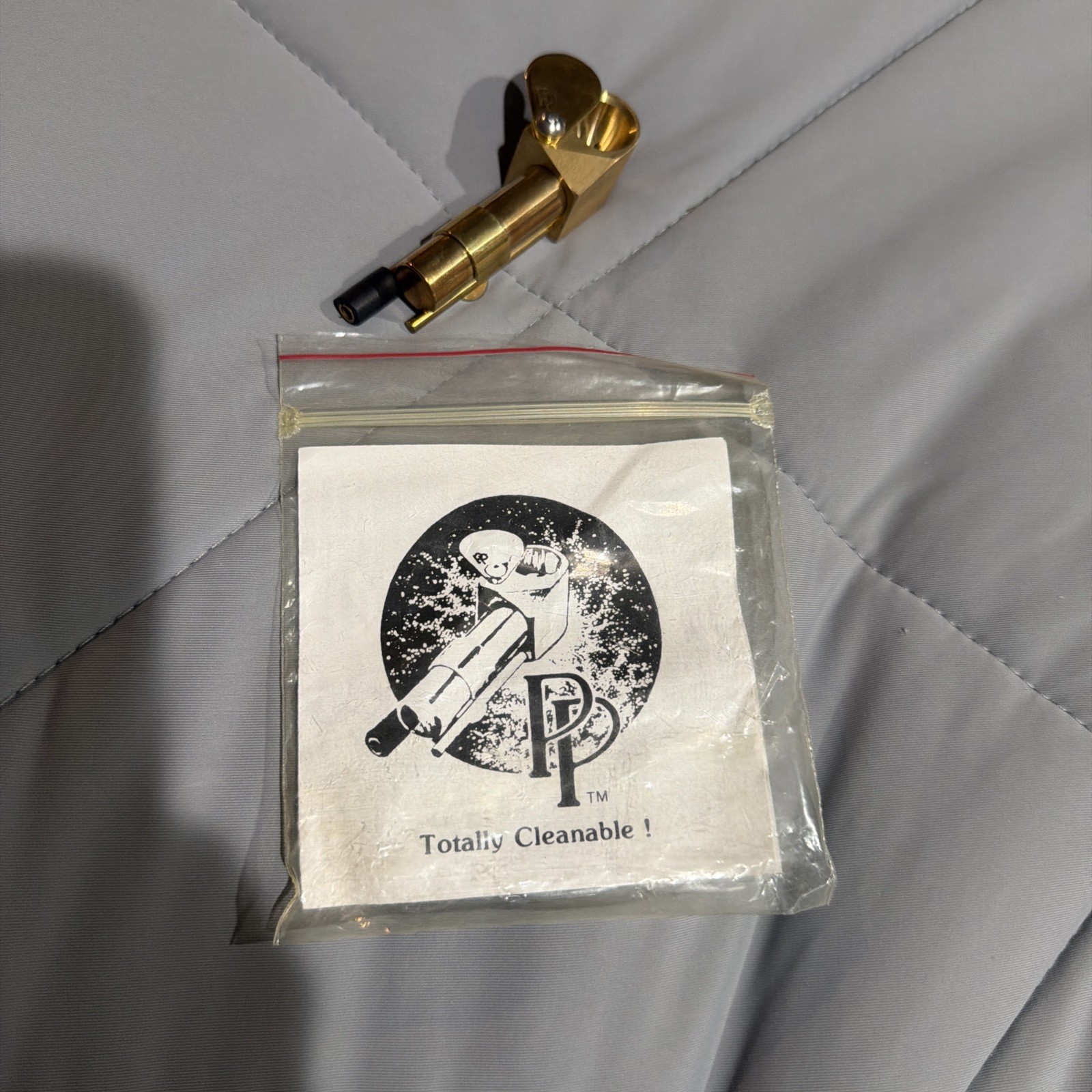 Vintage Proto Pipe Deluxe Brass Tobacco Pipe w/ 1997 Manual & Original Bag