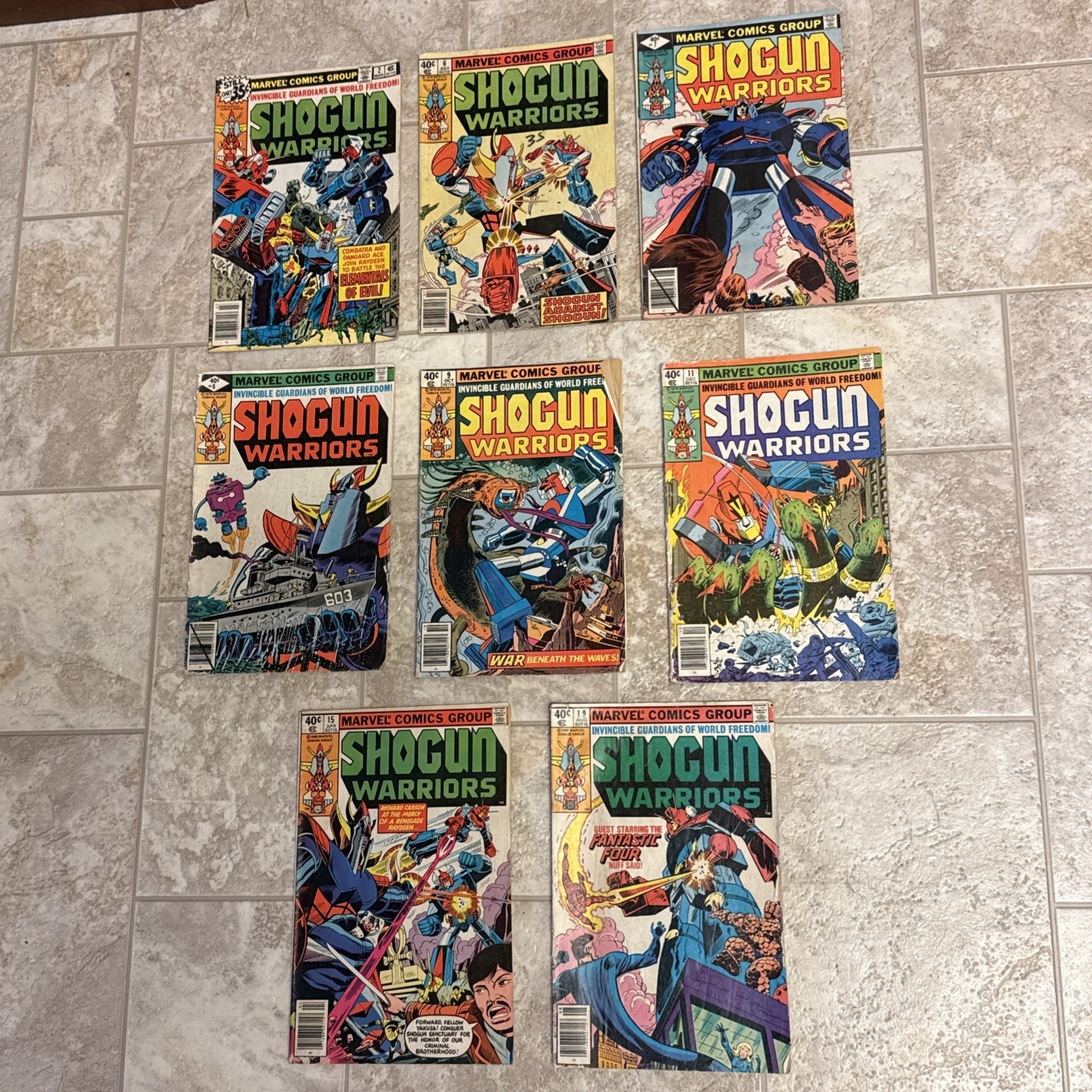 Vintage Shogun Warriors Marvel Comics Lot of 8 From 1978, 1979 & 1980