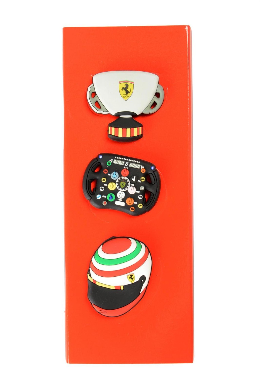 Scuderia Ferrari Logo Pilot Soft PVC Icons Magnet Set ( 3Pc)