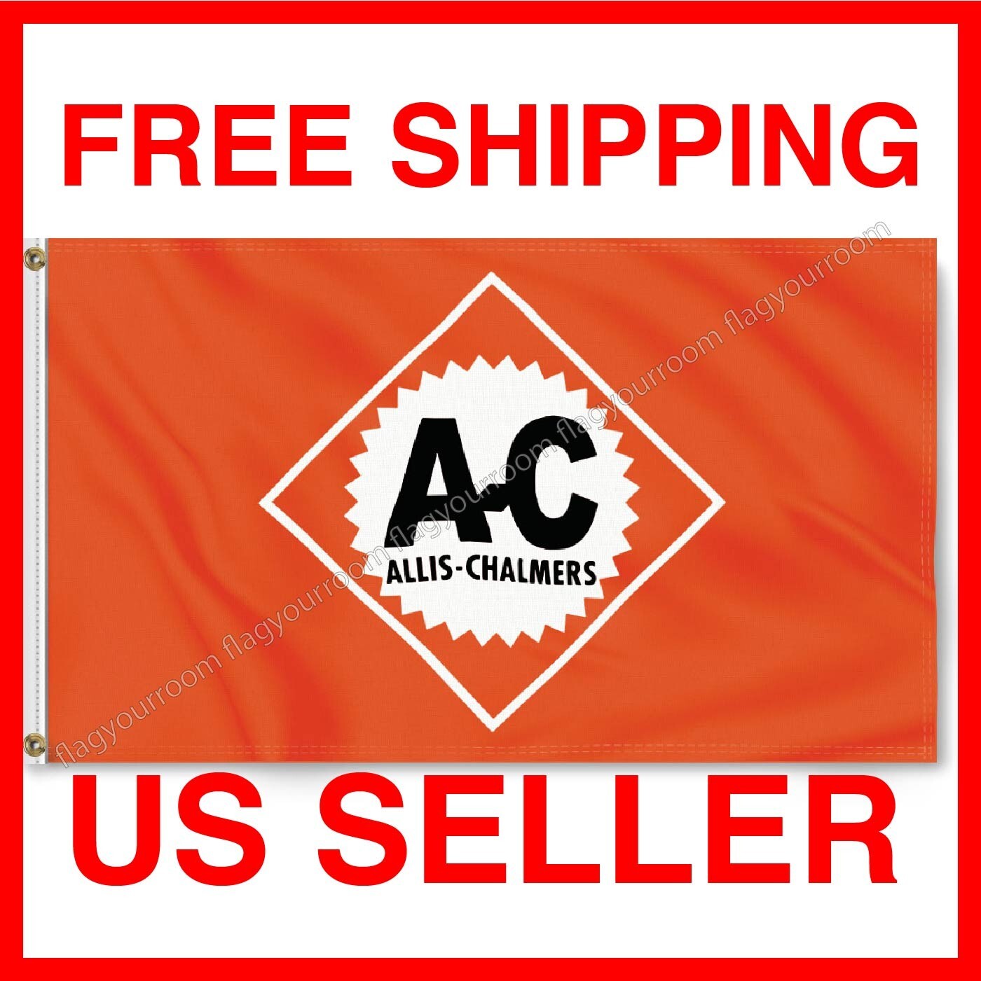 Allis-Chalmers 3x5 ft Flag Banner Tractor Farm Equipment Wall Decor Sign
