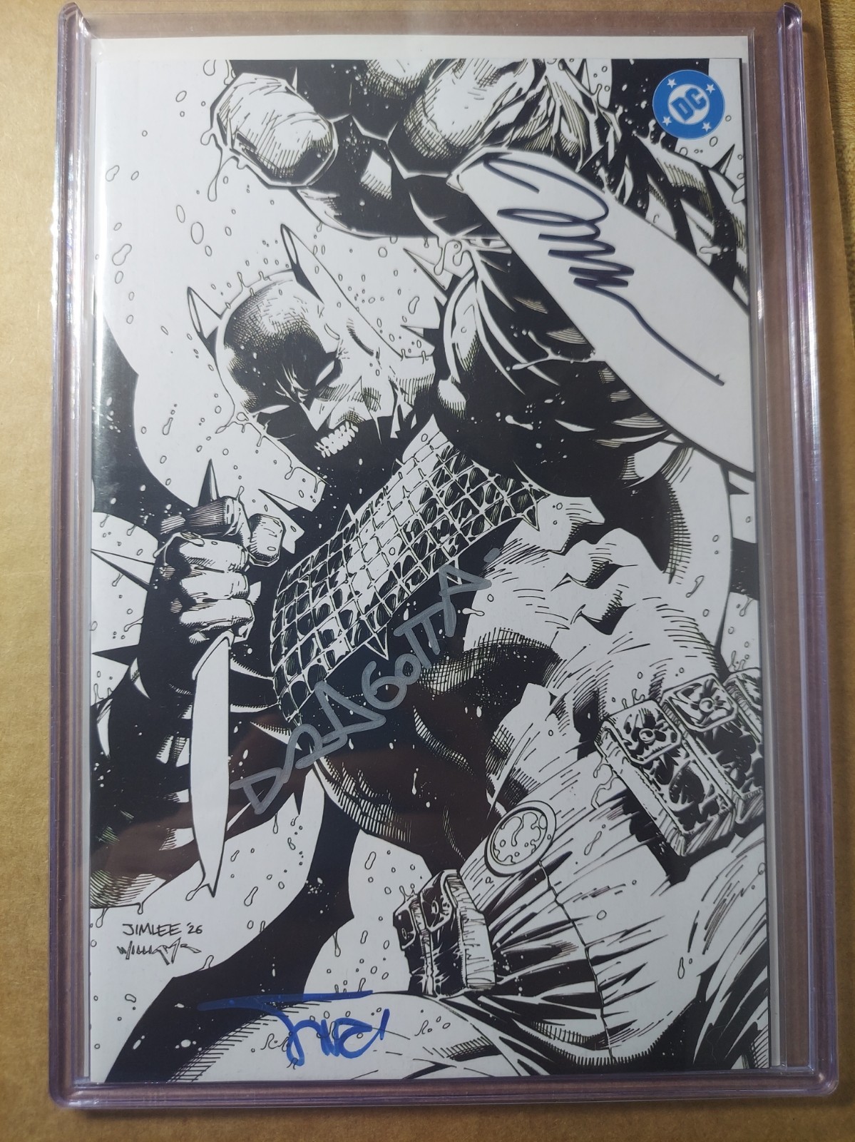 [SIGNED 3X] Absolute Batman #22 SDCC B&W LTD 1000 s/Lee/Sinclair/Dragotta w/COA