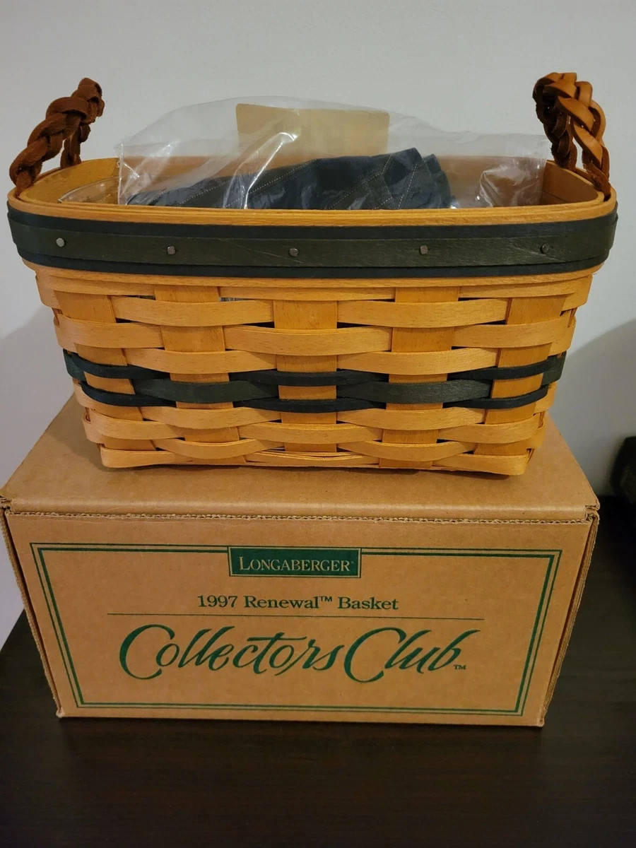NRFB Longaberger Collectors Club 1997 Renewal Basket 3 PC Combo