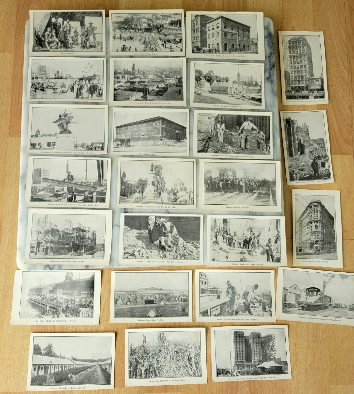 Historic San Francisco Examiner Equake 1906 Lt of 25 Postcard Refugee & Building Historic San Francisco Examiner Equake 1906 Lt of 25 Postcard Refugee & Building