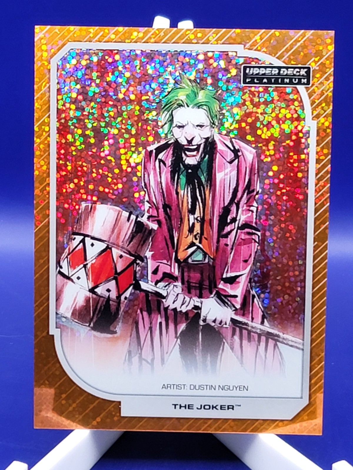 2026 UD DC Platinum The Joker Orange Sparkle 1/33 Alpha- Dustin Nguyen🔥🔥 2026 UD DC Platinum The Joker Orange Sparkle 1/33 Alpha- Dustin Nguyen🔥🔥