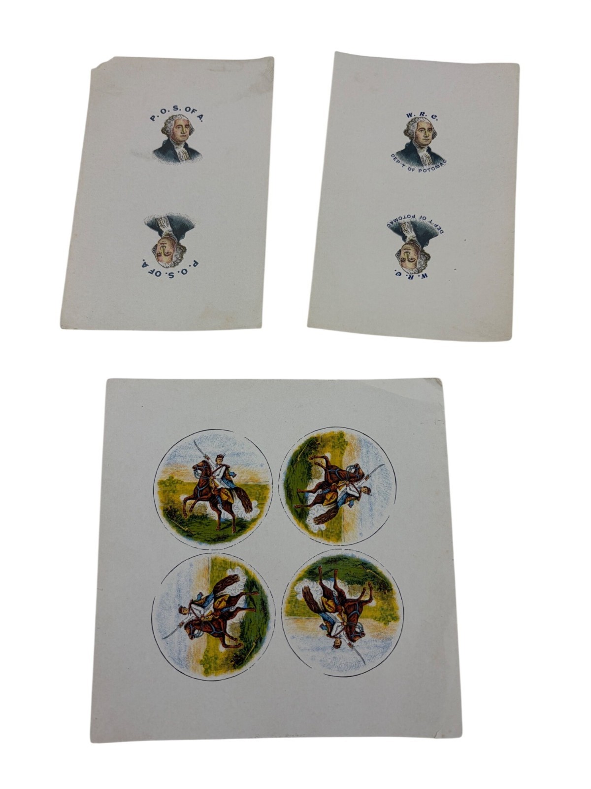 Antique Fraternal Ephemera P.O.S. of A WRC Potomac Badge Insert Lot 3pc Patrioti Antique Fraternal Ephemera P.O.S. of A WRC Potomac Badge Insert Lot 3pc Patrioti