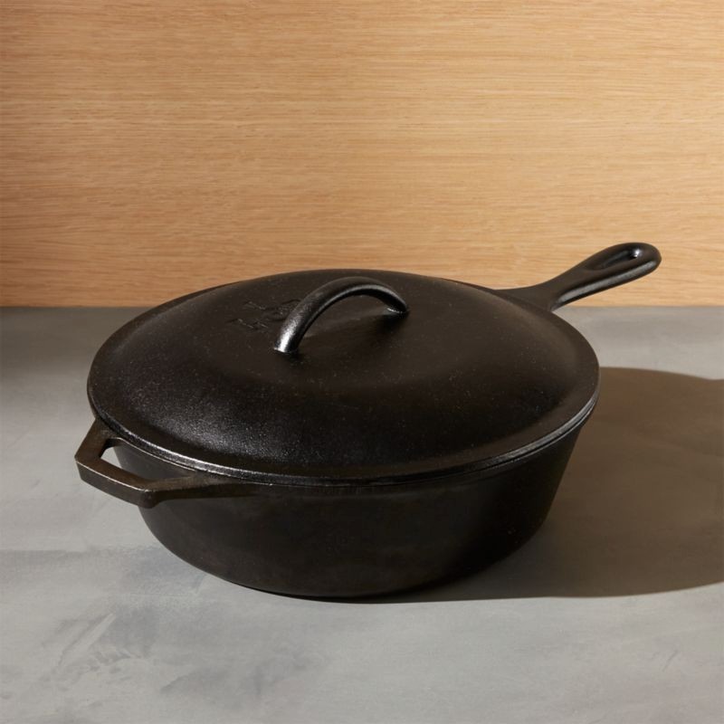 Lodge Cast Iron Deep Skillet with Lid L8CF3 Lodge Cast Iron Deep Skillet with Lid L8CF3