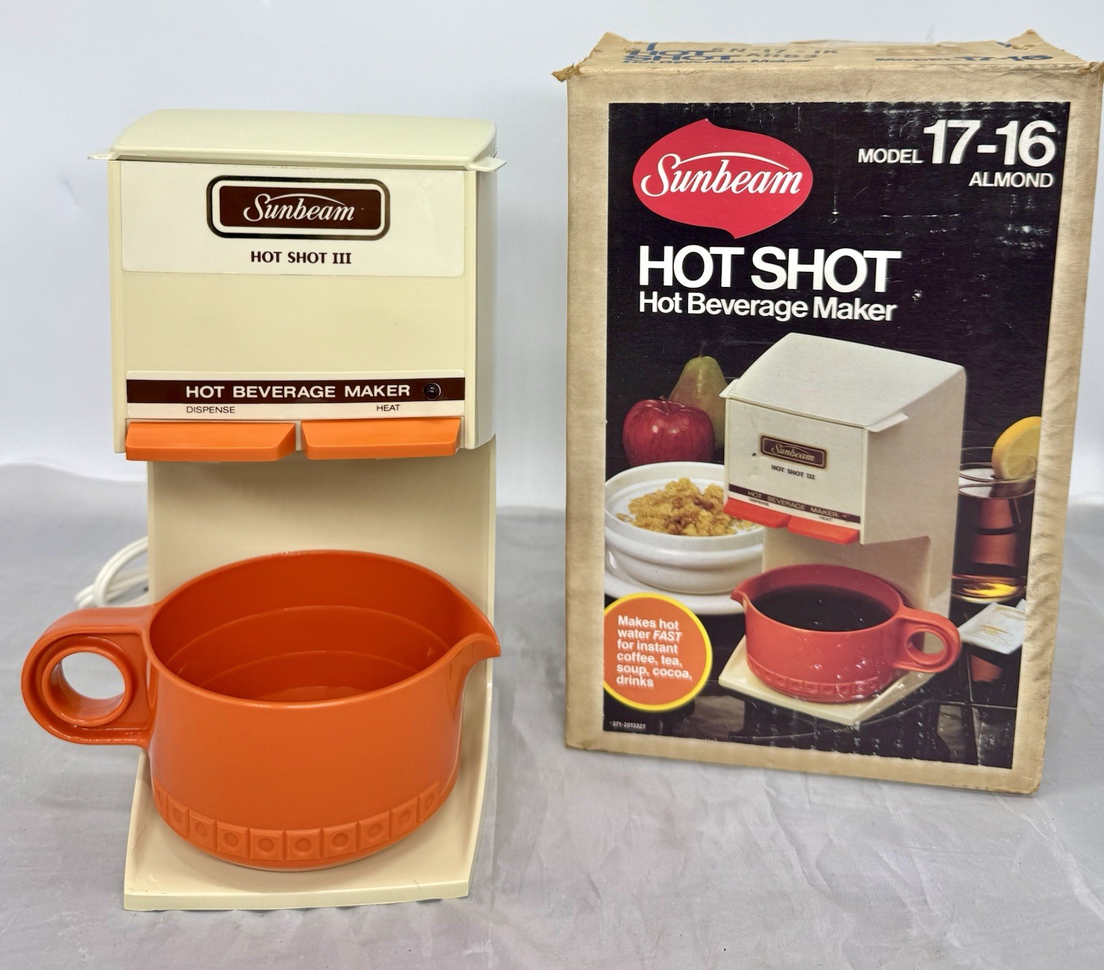 VTG NEW Sunbeam Hot Shot Hot Beverage Maker Model 17-16 Almond Sealed Brand New VTG NEW Sunbeam Hot Shot Hot Beverage Maker Model 17-16 Almond Sealed Brand New