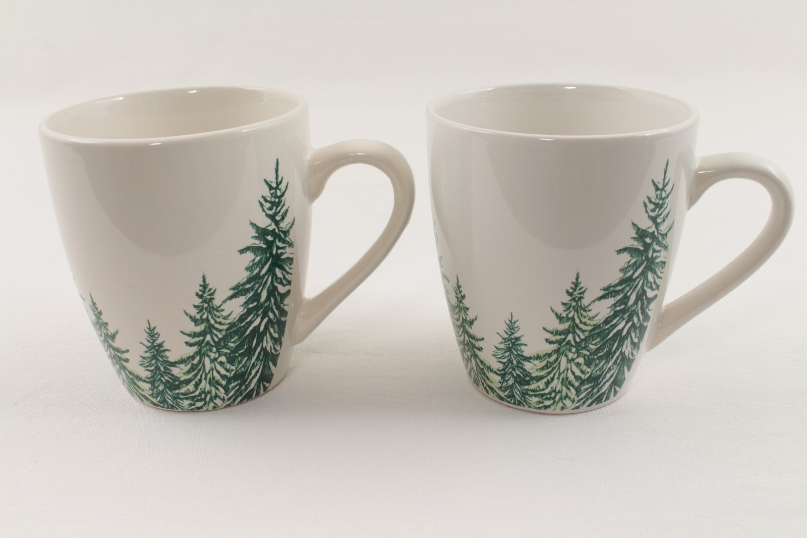 Royal Norfolk Seasonal Pine Tree Mugs New Winter Green Trees Evergreen Set of 2 Royal Norfolk Seasonal Pine Tree Mugs New Winter Green Trees Evergreen Set of 2