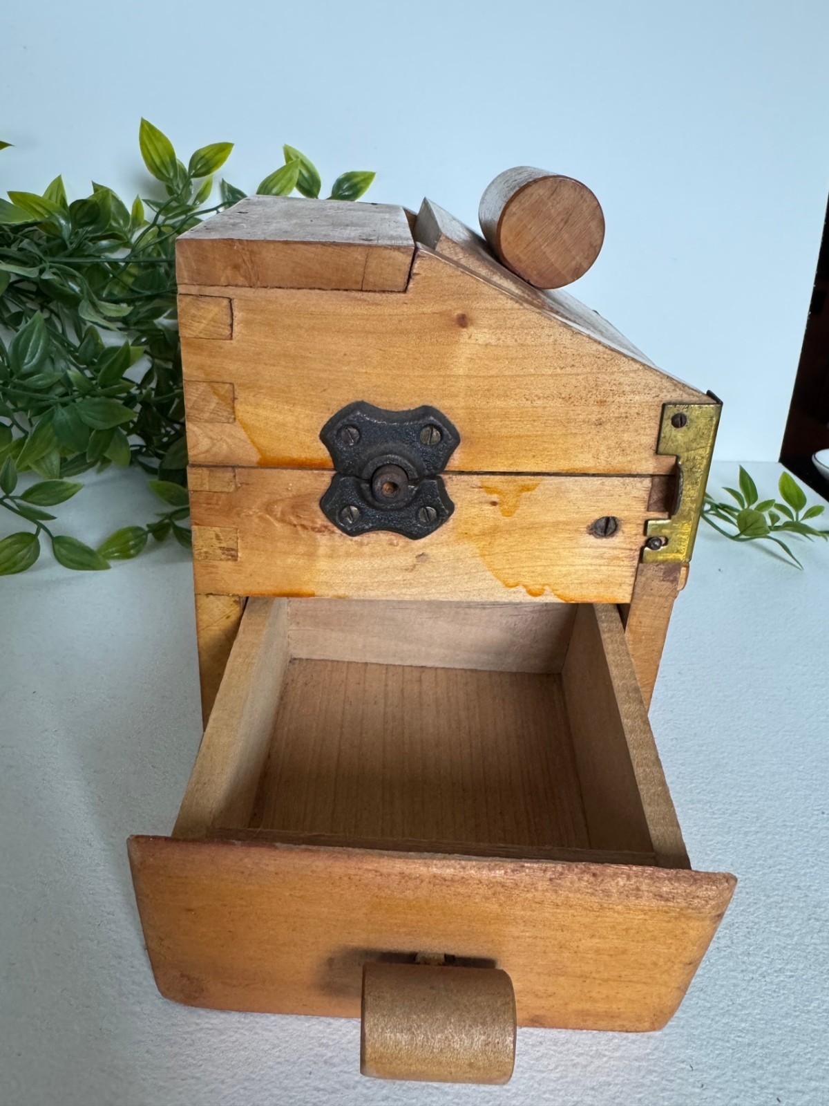 Vintage Italian Hand Crank Food Grater Wood Box Drawer Igienica Brevettata Nº 0