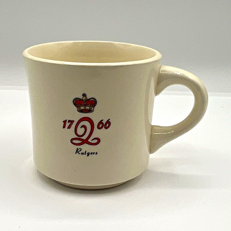 Vintage 1972 White Ceramic Mug Annual Dinner Dance Printed Decorated Handle Vintage 1972 White Ceramic Mug Annual Dinner Dance Printed Decorated Handle