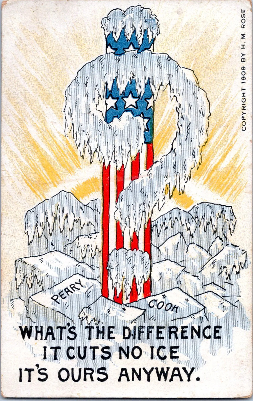 Uncle Sam Political Cartoon 1909 Postcard