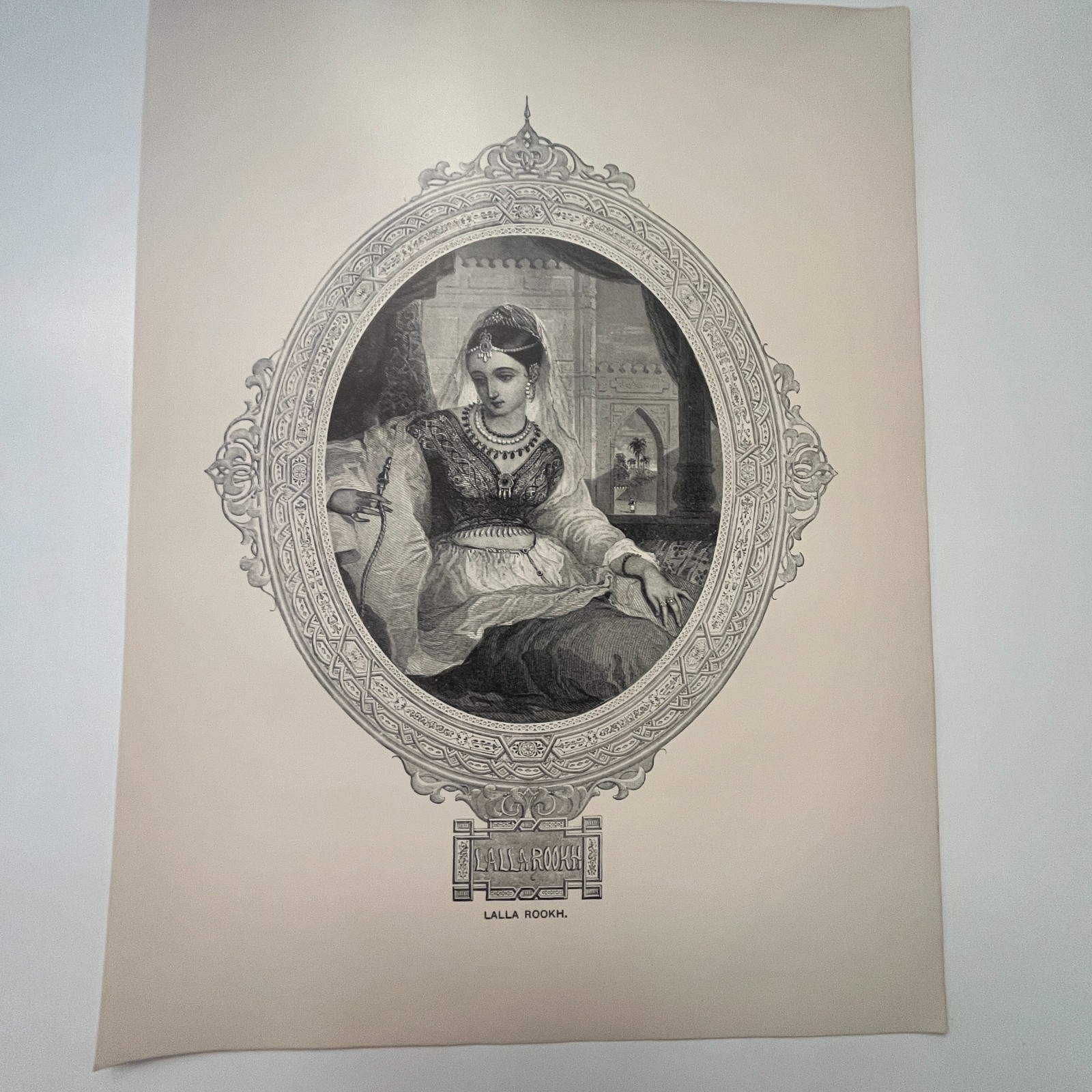 Lalla Rookh Moore's Lalla Rookh A De Valentine 1892 Book Plate Print TK26