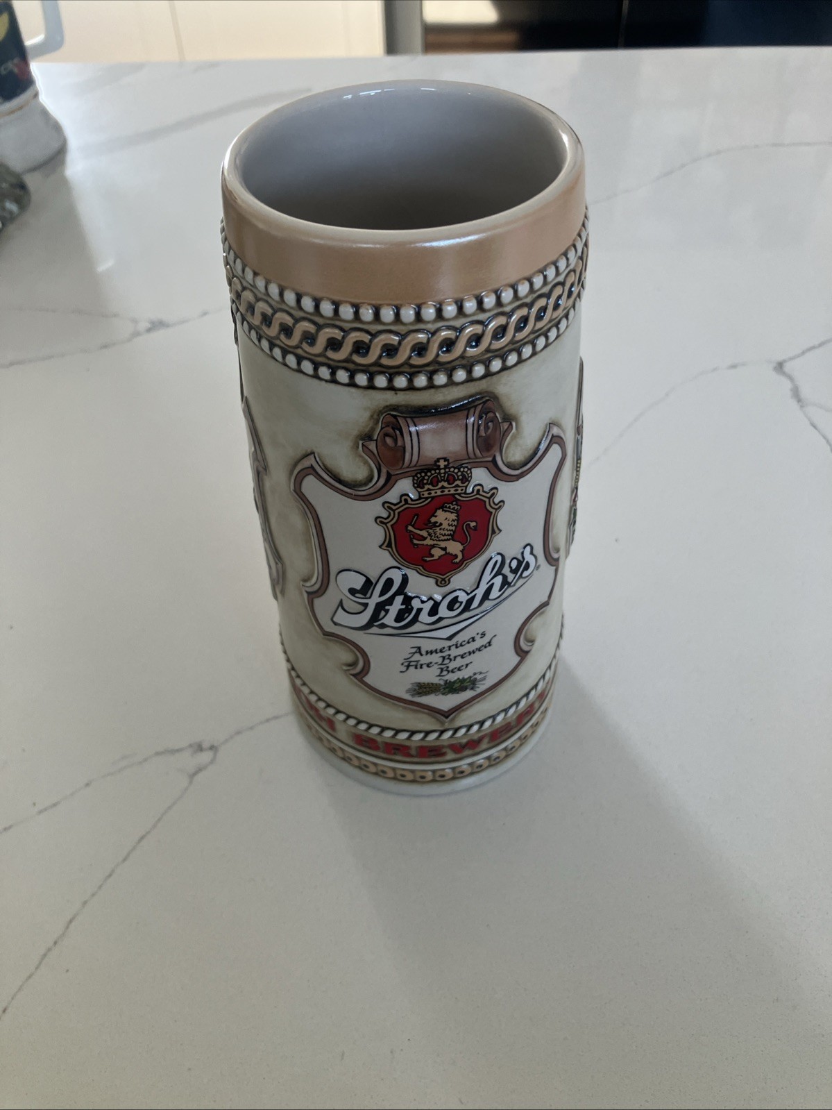 vintage 1987 Stroh\'s Heritage Series III collectible beer stein