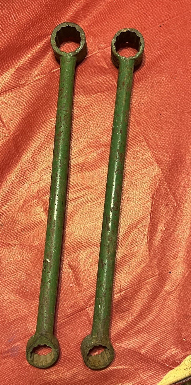2 Vintage OEM John Deere Tractor Wrench 19