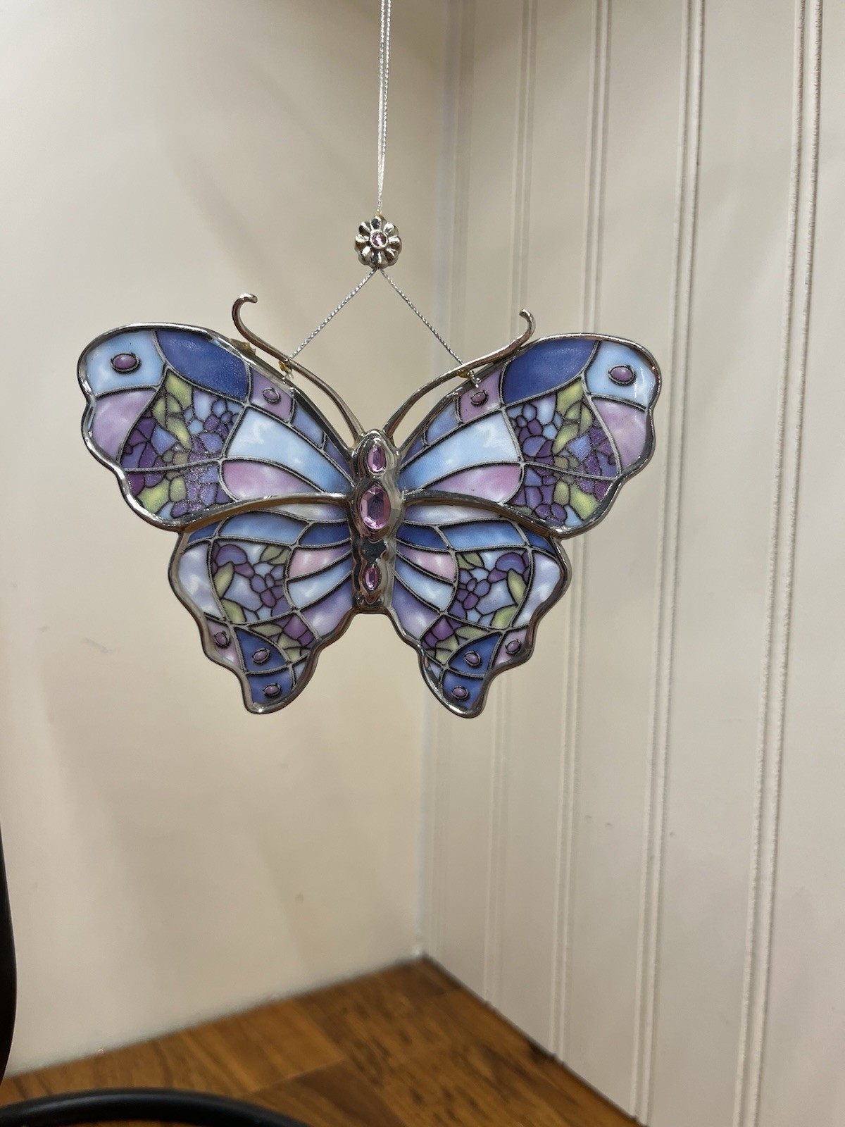 Bradford Editions Heirloom Porcelain Silken Wings Ornament Amethyst Jewel 2002 Bradford Editions Heirloom Porcelain Silken Wings Ornament Amethyst Jewel 2002