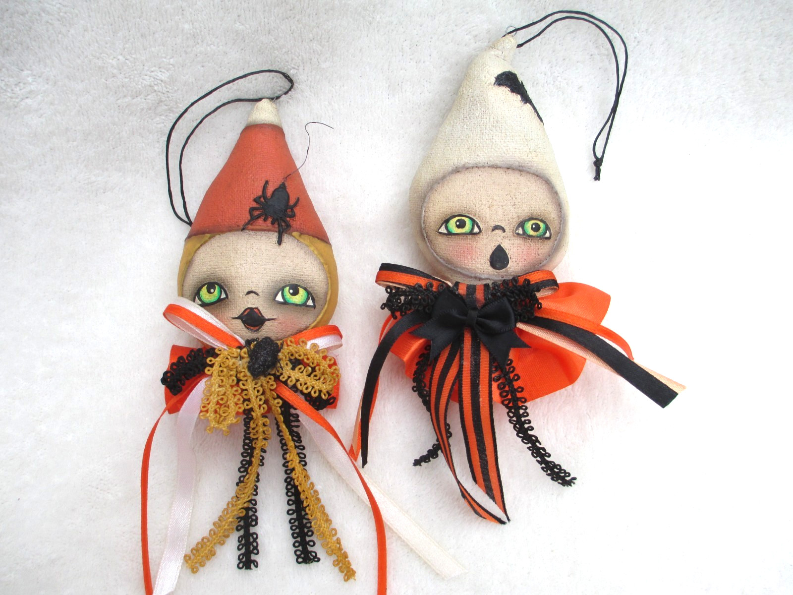 BETHANY LOWE by ROBIN SEEBER Goulish Halloween Ornaments GHOST/Candy Corn GIRL BETHANY LOWE by ROBIN SEEBER Goulish Halloween Ornaments GHOST/Candy Corn GIRL
