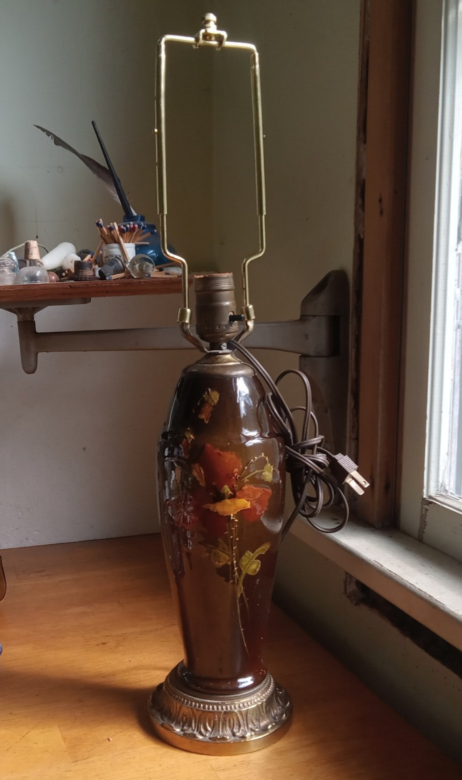 ANTIQUE EARLY 1900 ROOKWOOD ART POTTERY TABLE LAMP GREAT WORKING CONDITION ANTIQUE EARLY 1900 ROOKWOOD ART POTTERY TABLE LAMP GREAT WORKING CONDITION