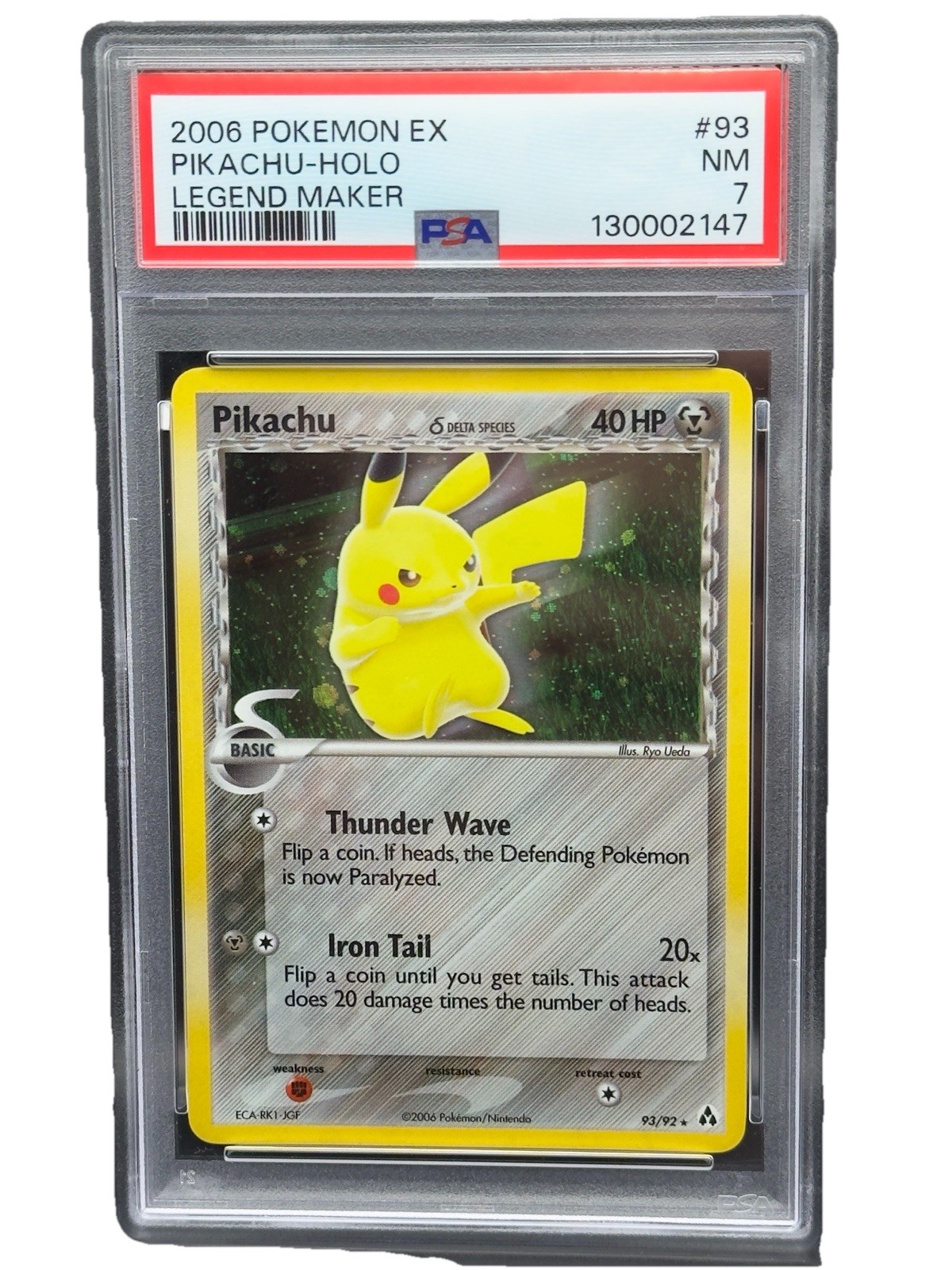 2006 Pokemon Ex Legend Maker Delta Species Secret Rare #93 Pikachu Holo PSA 7 2006 Pokemon Ex Legend Maker Delta Species Secret Rare #93 Pikachu Holo PSA 7