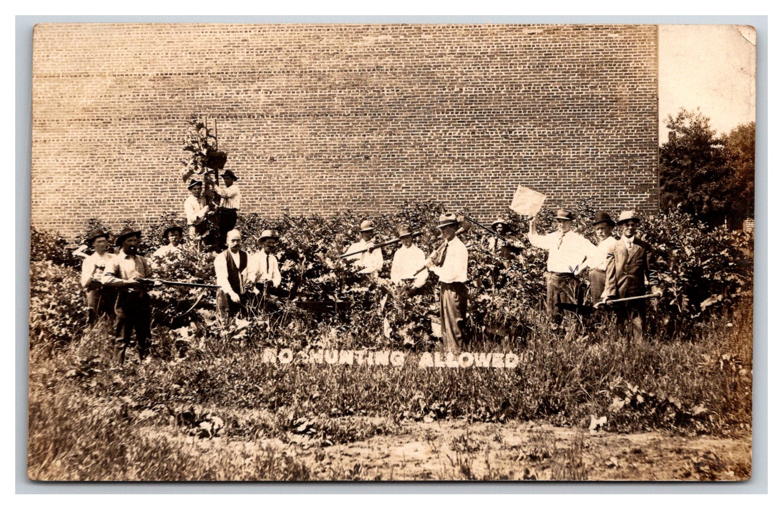 RPPC ~ No Hunting Allowed ~ Hunters w Rifles guns ~ Hunting fishing