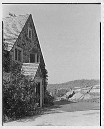 Butler New Jersey Smoke Rise J.A. Talbot Residence 1930s Entrance View