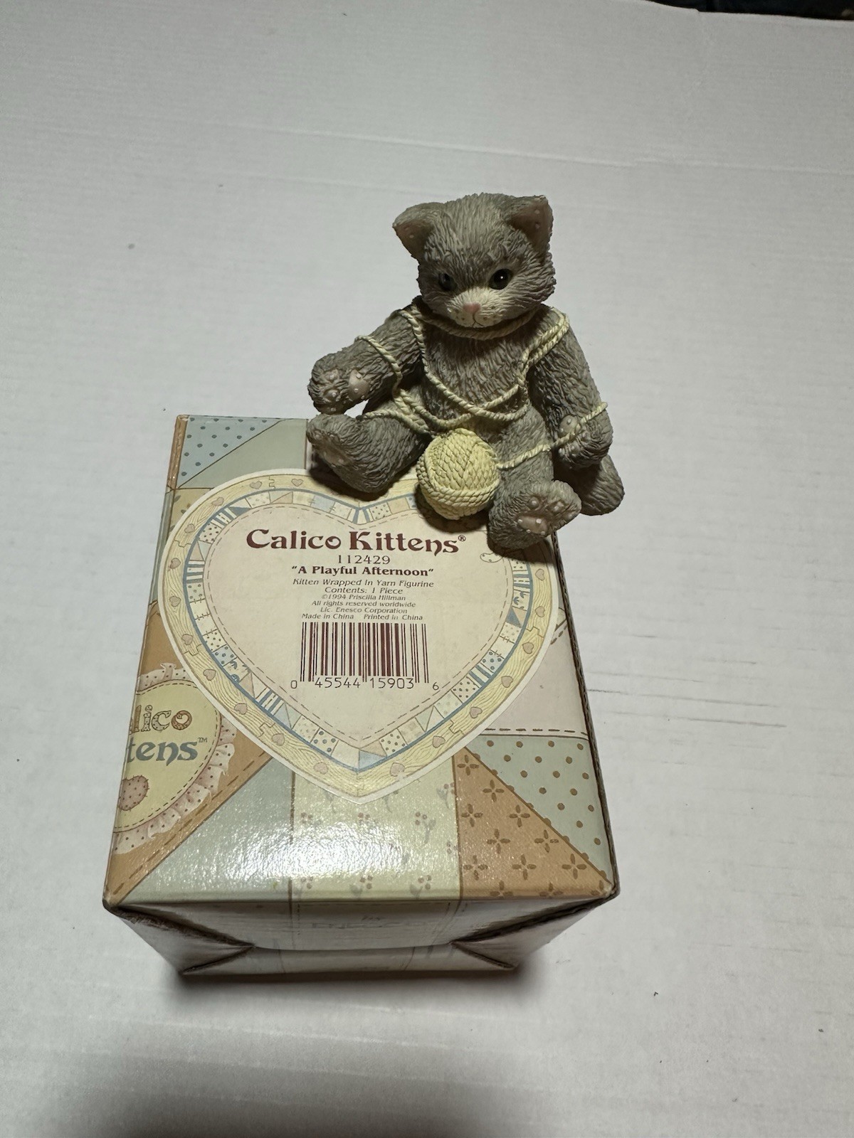 Calico Kittens Cat Porcelain Figurine “A Playful Afternoon” Playful