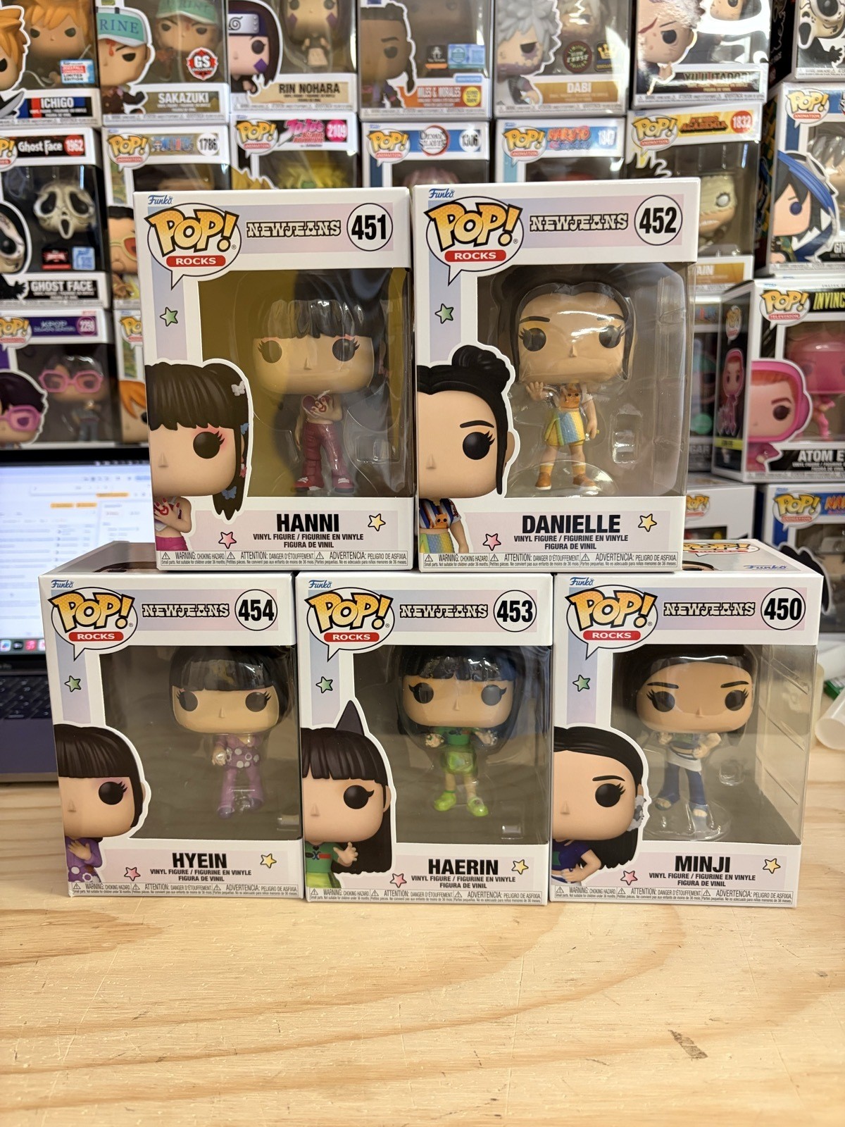 Funko Pop NewJeans Set of 5 Minji Hanni Danielle Haerin Hyein #450-454 K-Pop