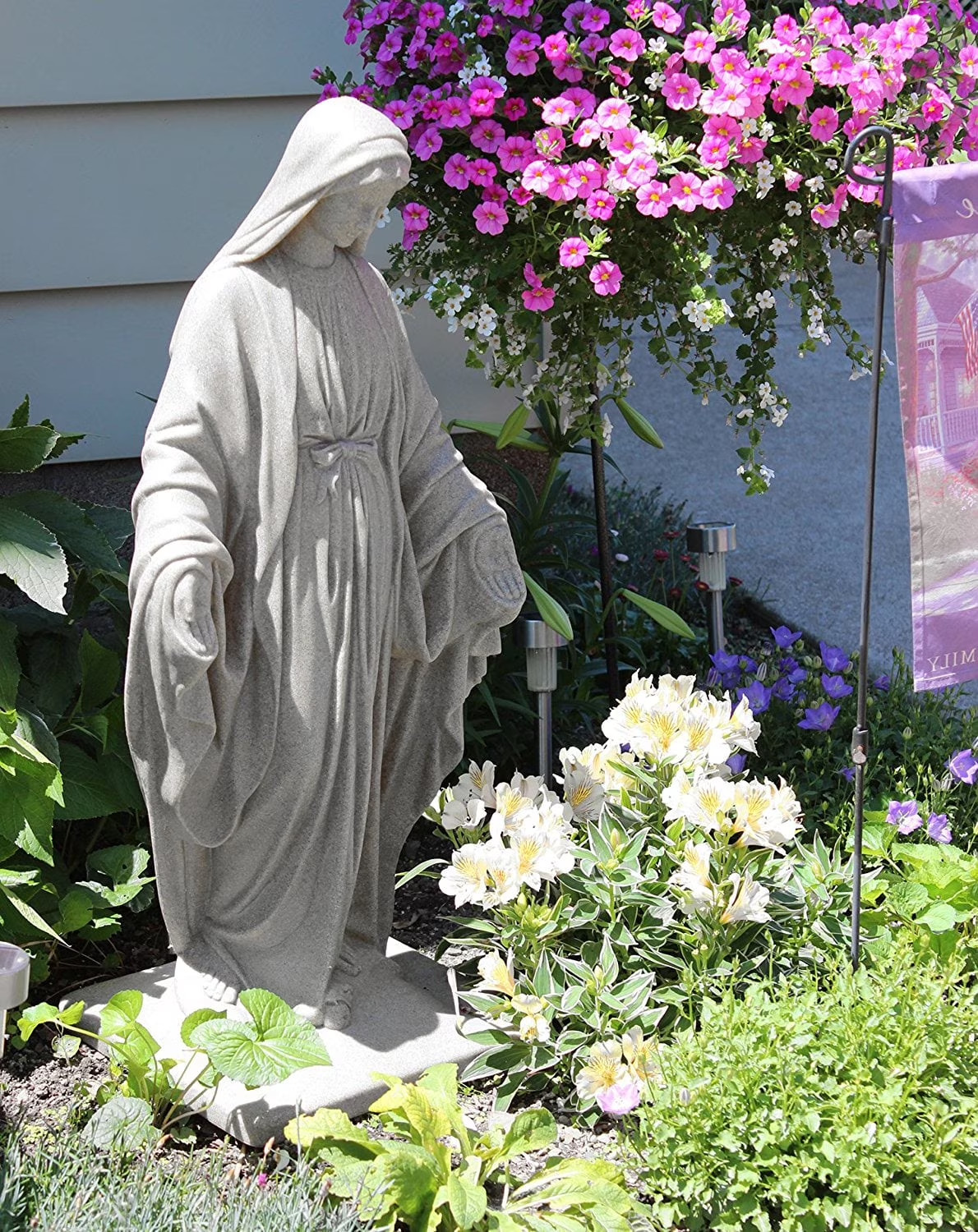 3ft. Tall Virgin Mary Statue, Granite, Outdoor Religious Garden Sculpture Lawn 3ft. Tall Virgin Mary Statue, Granite, Outdoor Religious Garden Sculpture Lawn