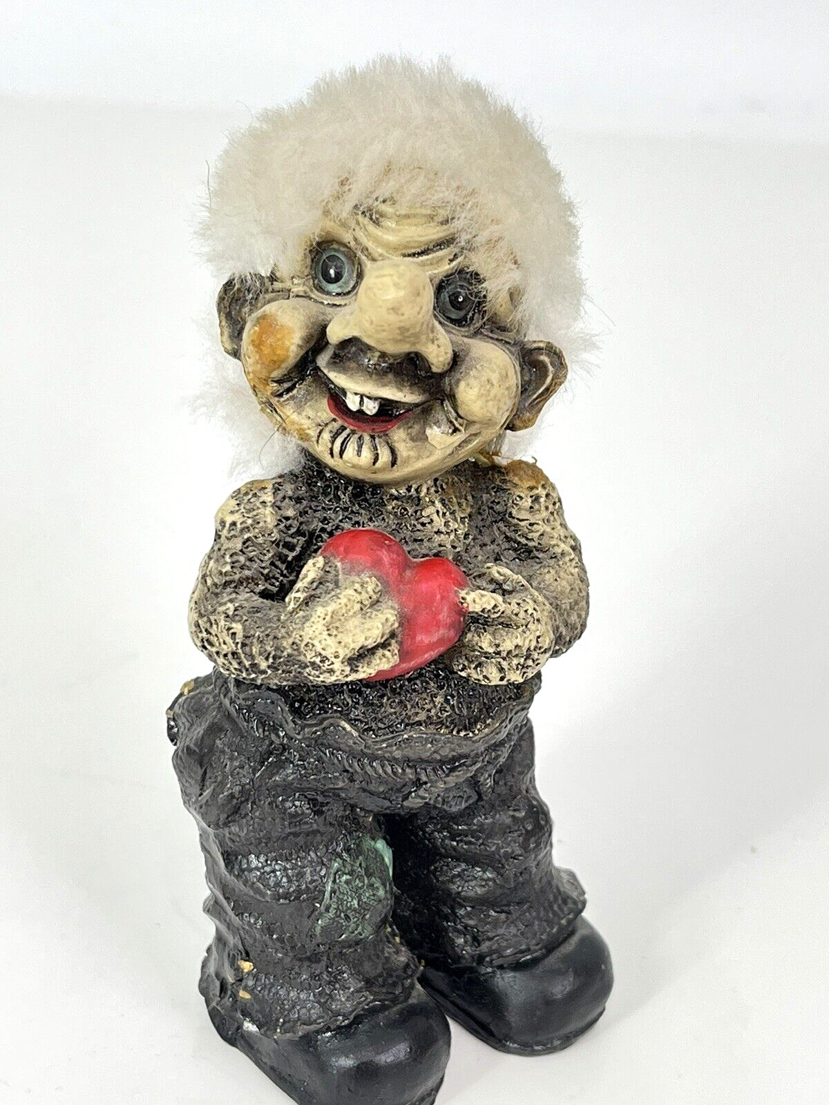 Vintage Surprise Design A/S Troll Doll Grandpa Old Man Handmade Norway
