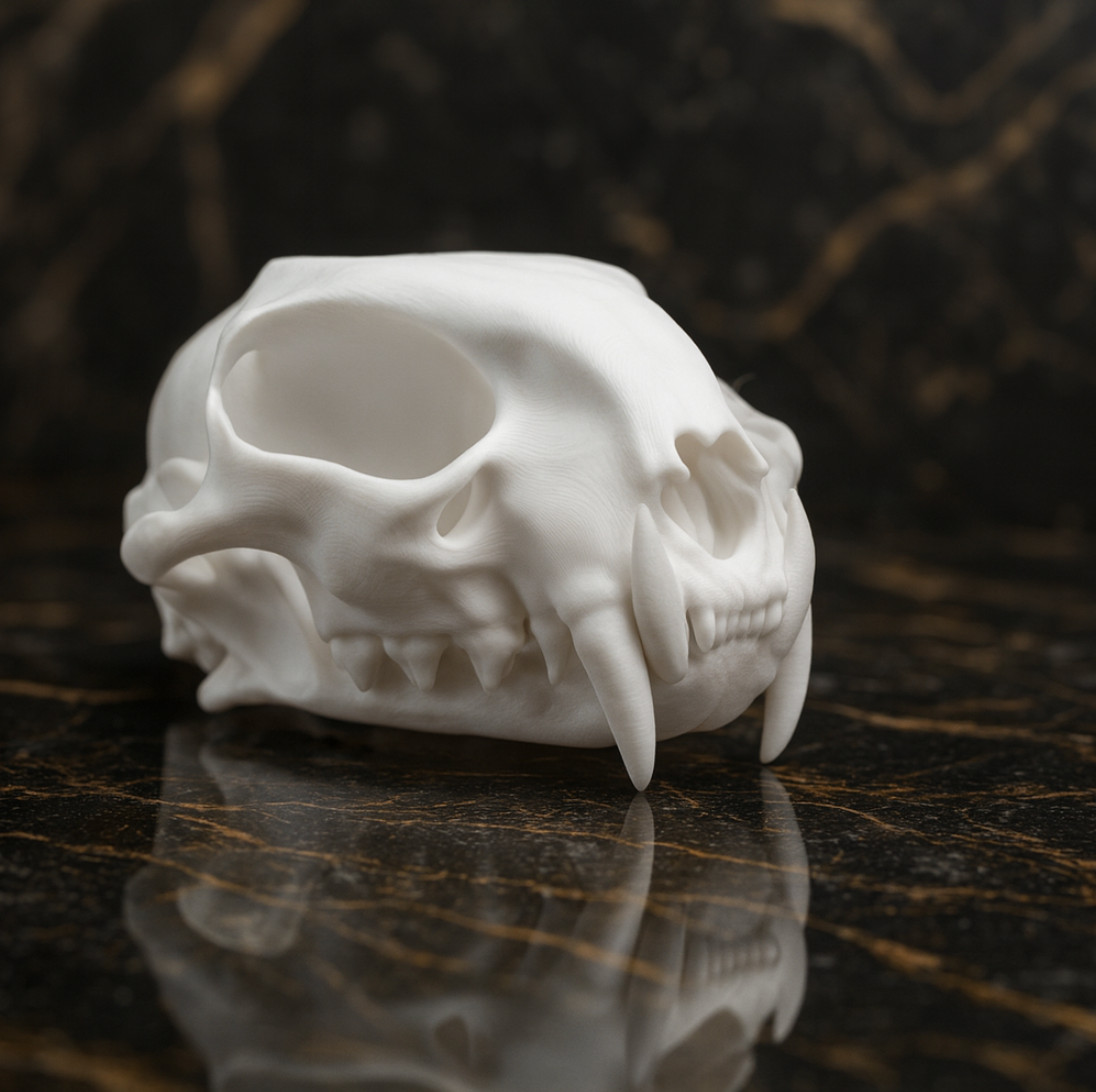 Premium Bobcat Skull Replica 1:1 Life-Size Anatomical Model Artisan Crafted