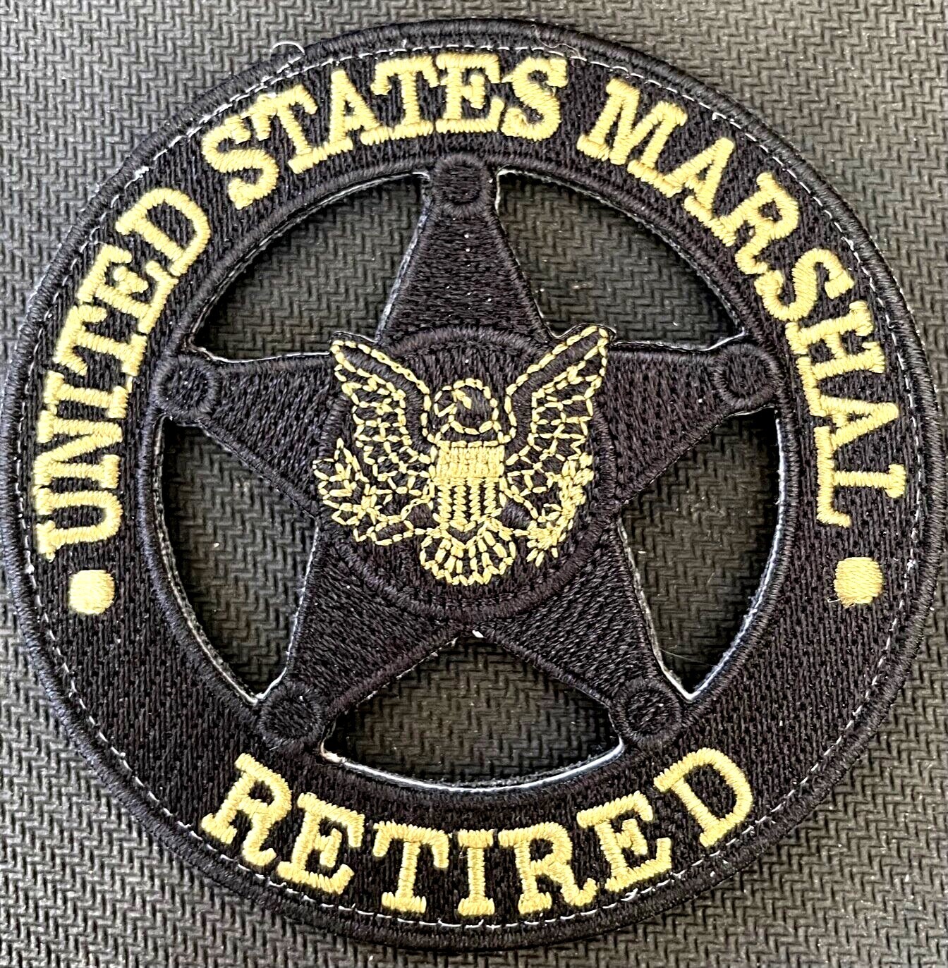 US Marshals Service Special Edition black & OD RETIRED Genuine *Kokopelli Patch*