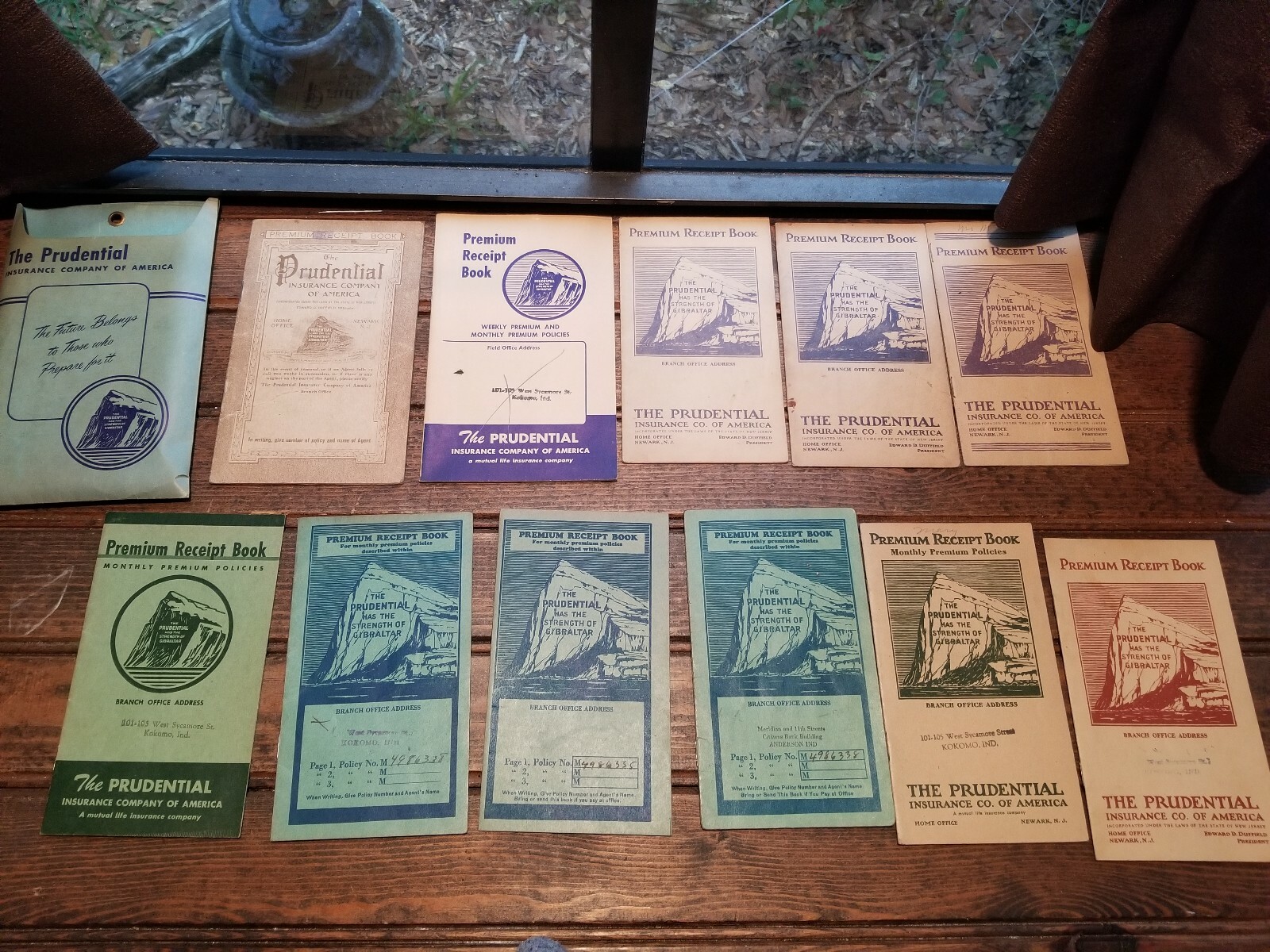 Vintage 1920-1950's Antique PRUDENTIAL INSURANCE Lot  Book Bank Receipt Book