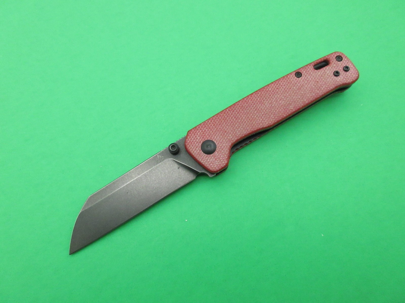 QSP Penguin V2 Red Micarta D2 Liner Lock Folding Pocket Knife