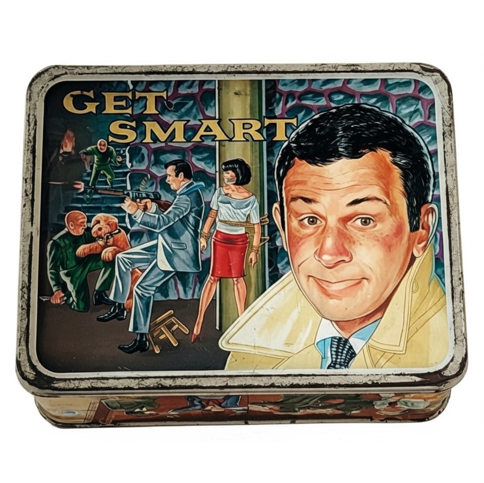 Vintage 1966 GET SMART Metal Lunchbox 60\'s King-Seeley Maxwell Smart Agent 86 99