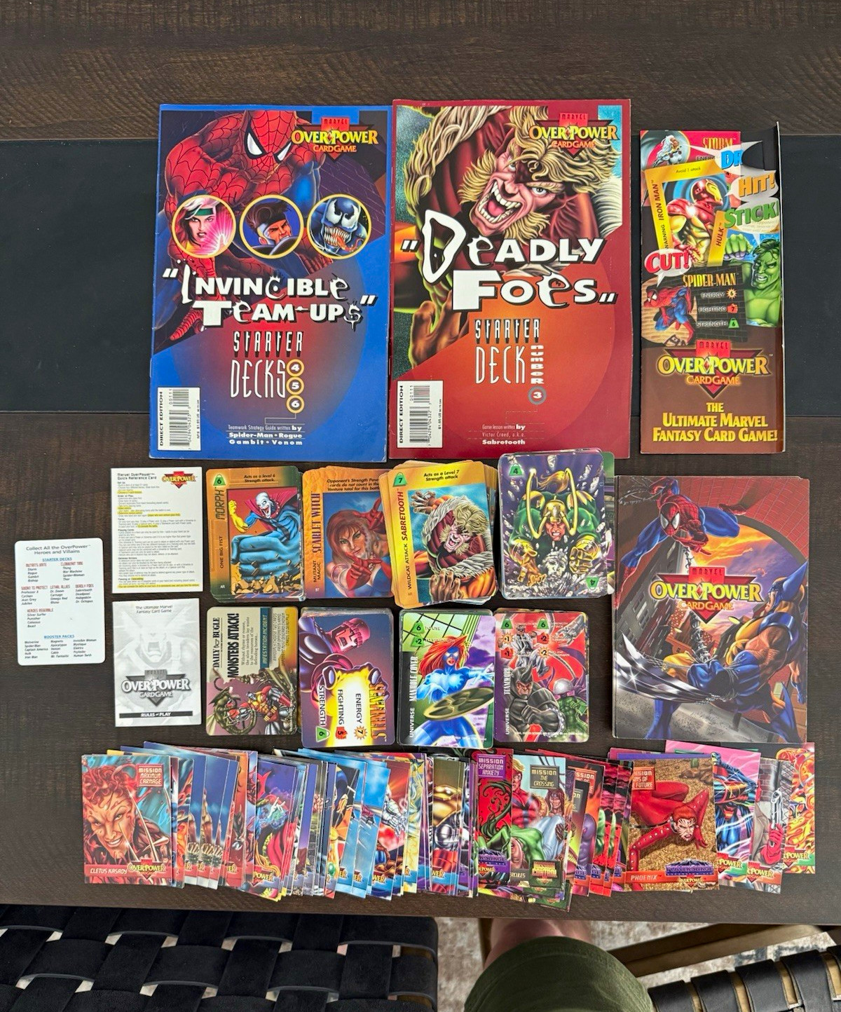 Vintage Marvel OverPower Cardgame Lot 600+ Starter Decks Deadly Foes Team-Ups Vintage Marvel OverPower Cardgame Lot 600+ Starter Decks Deadly Foes Team-Ups