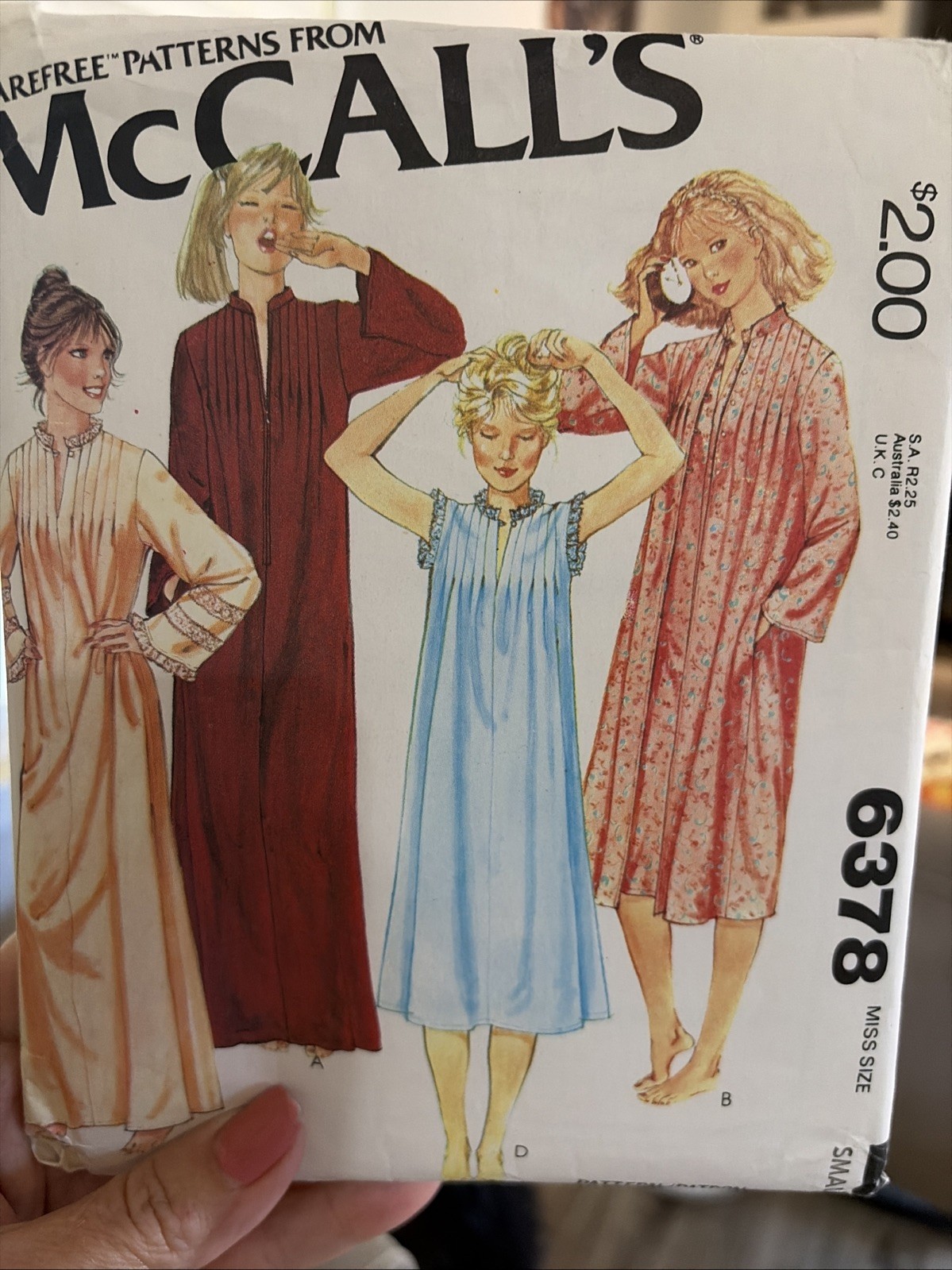 Vintage 1978 McCall’s 6378 Nightgown Robe Sewing Pattern 10/12 Cut Complete Vintage 1978 McCall’s 6378 Nightgown Robe Sewing Pattern 10/12 Cut Complete