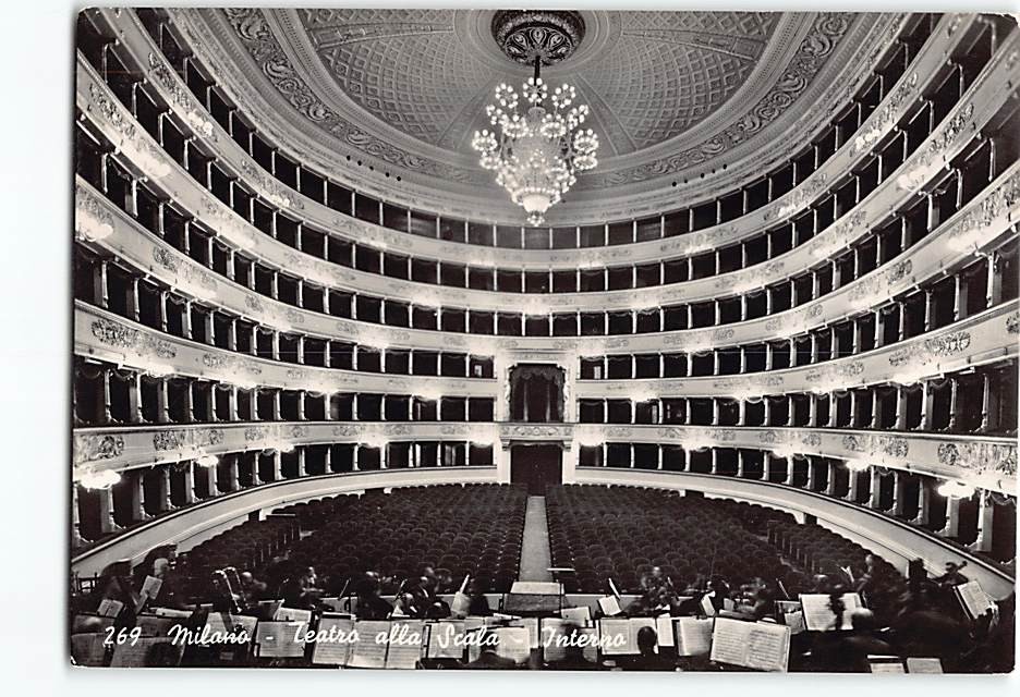 Postcard Teatro alla Scala Interno Milan Italy