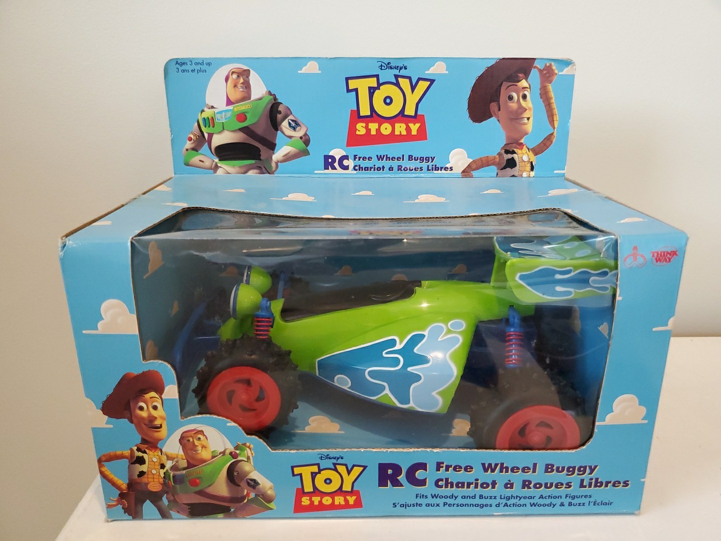 1995 Thinkway Toys Disney Toy Story RC Free Wheel Buggy w/ Original Box