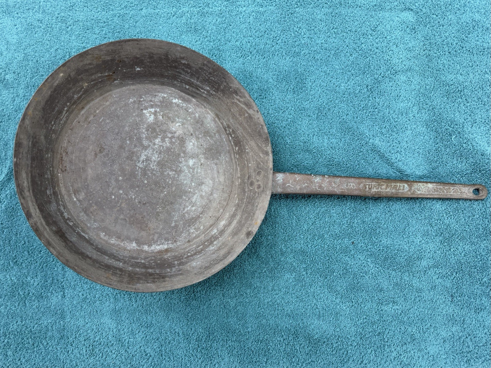 Vintage Antique Copper 12” X 24” Turk Mali Long Handled Skillet