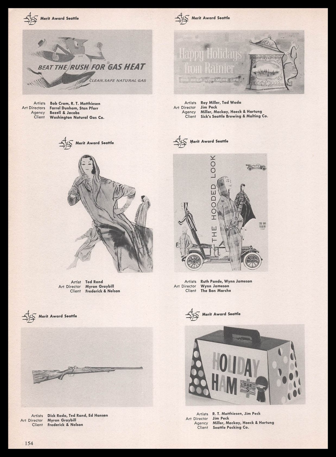 1957 Roy Miller Tad Wada Art Sick\'s Seattle Brewing & Malting Co. Beer Print Ad 1957 Roy Miller Tad Wada Art Sick\'s Seattle Brewing & Malting Co. Beer Print Ad