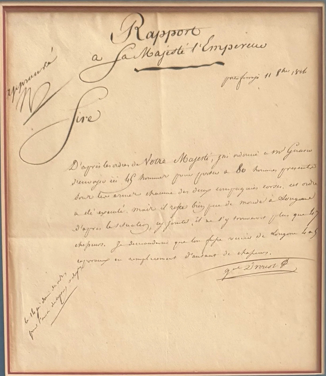 1796 Letter Initialed By Napoleon