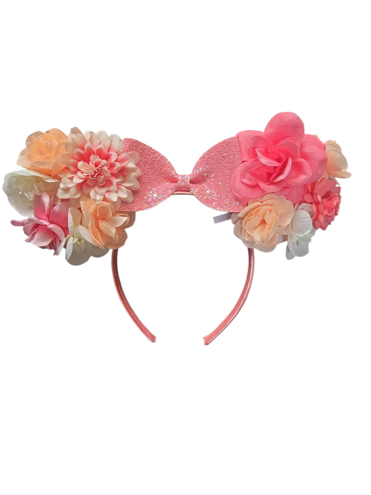 Disney Minnie Mouse Epcot Spring Floral Headband Pink Flower Peony Ears Pink Bow Disney Minnie Mouse Epcot Spring Floral Headband Pink Flower Peony Ears Pink Bow