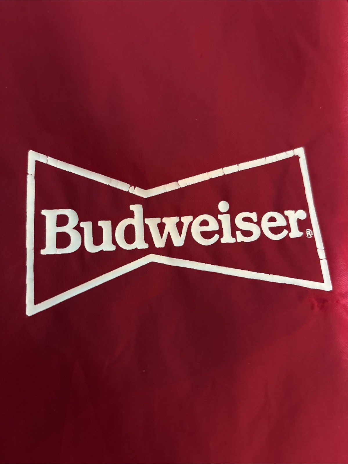 Mens (XXL)Vintage 90s Budweiser Red Hooded Windbreaker Jacket Pullover Anorak Mens (XXL)Vintage 90s Budweiser Red Hooded Windbreaker Jacket Pullover Anorak