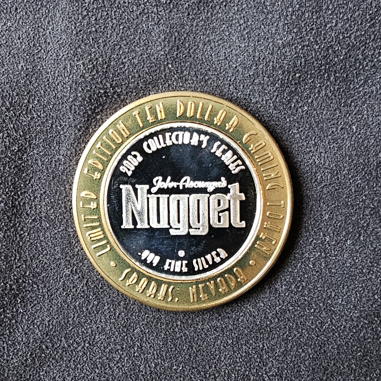 2002 John Ascuagas Nugget .999 Fine Silver Strike $10 Token (Restaurante Orozko)