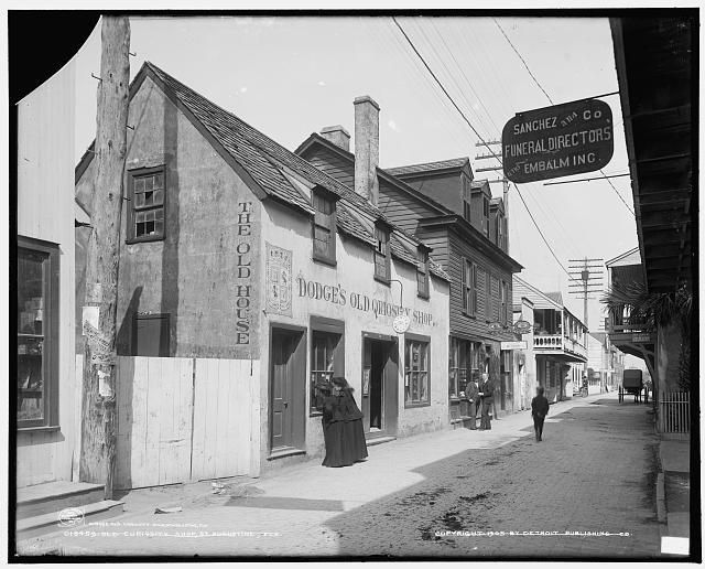 St Augustine Florida c1905 Old Curiosity Shop commercial street tourists