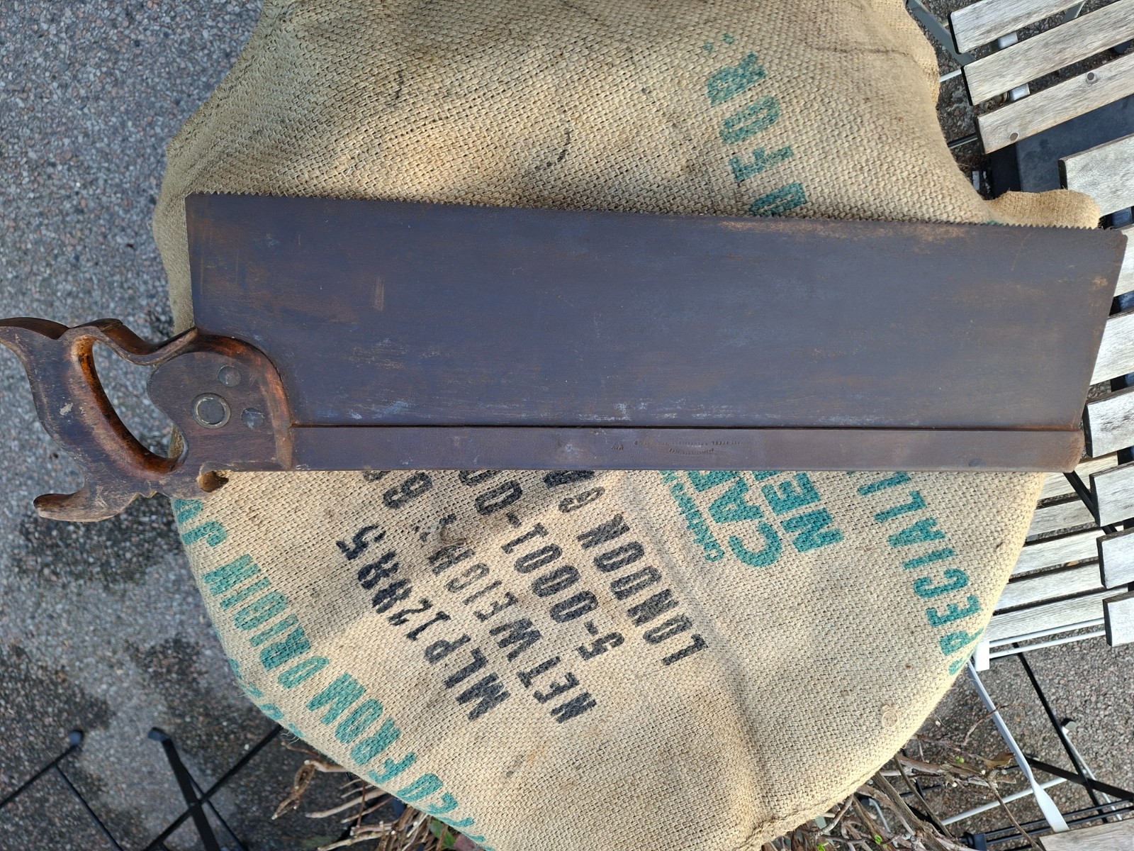 MITRE SAW ... vintage , large .... MITRE SAW ... vintage , large ....