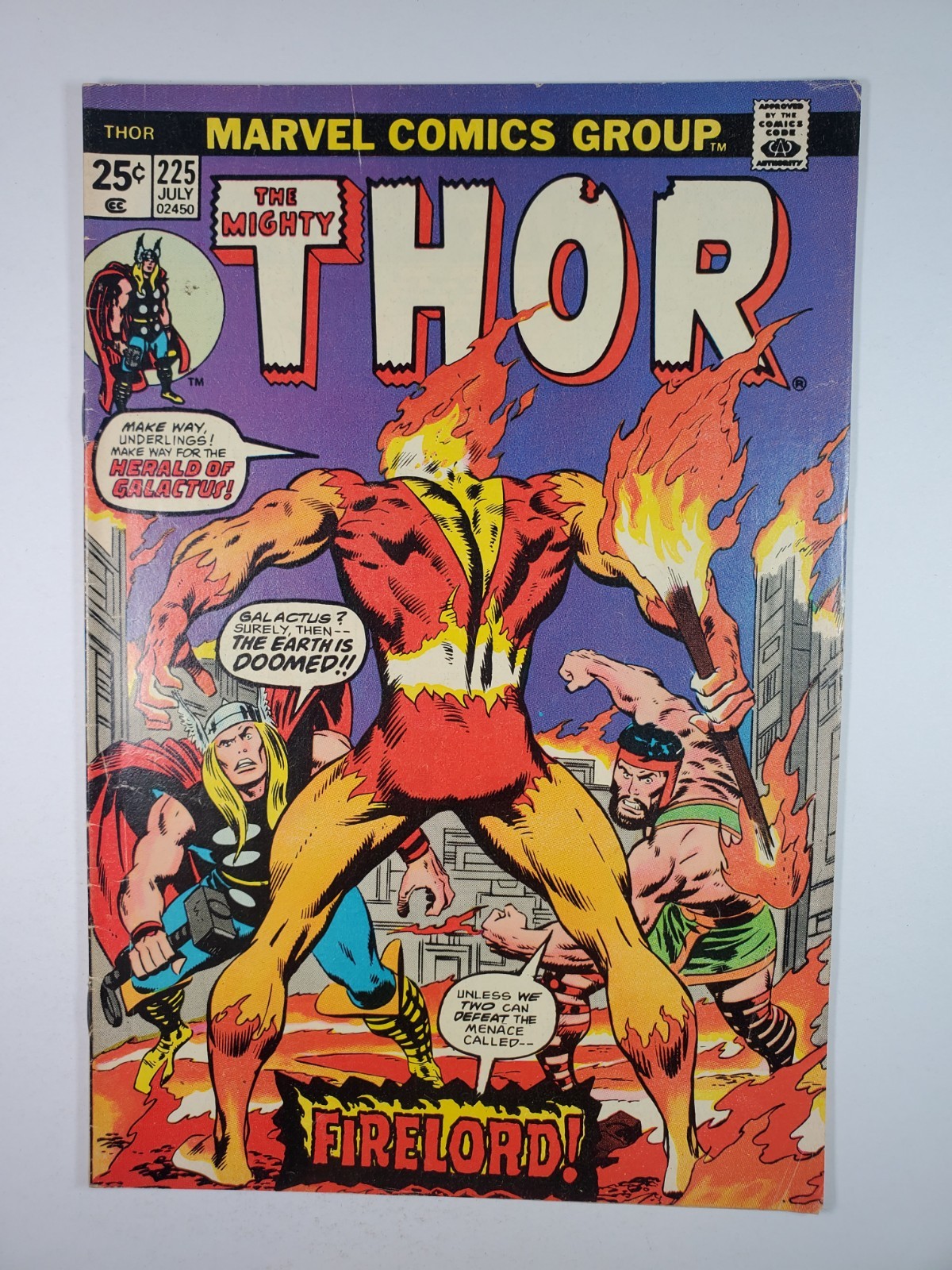 Thor #225 FN 1974 Key Issue Hercules 1st Appearance Firelord Missing MVS Thor #225 FN 1974 Key Issue Hercules 1st Appearance Firelord Missing MVS